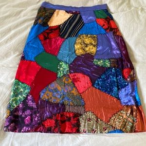 Vintage handmade crazy quilt skirt